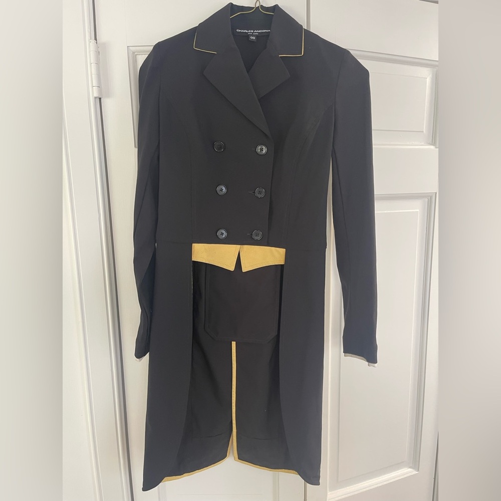 Black Charles Ancona shad-belly with Gold Trim